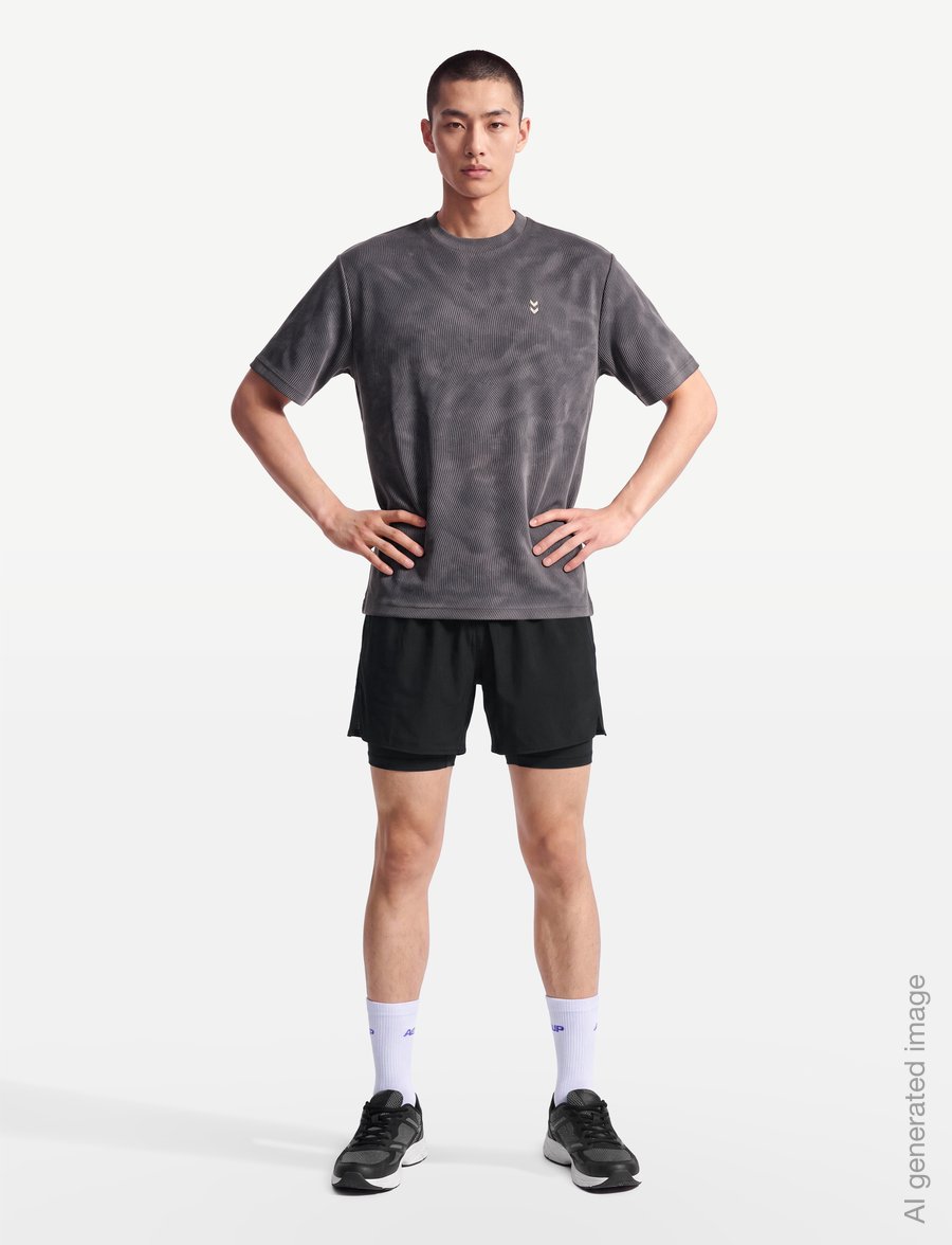 Hummel - hmlHIIT AOP LOOSE T-SHIRT S/S - t-shirts - shark - 0