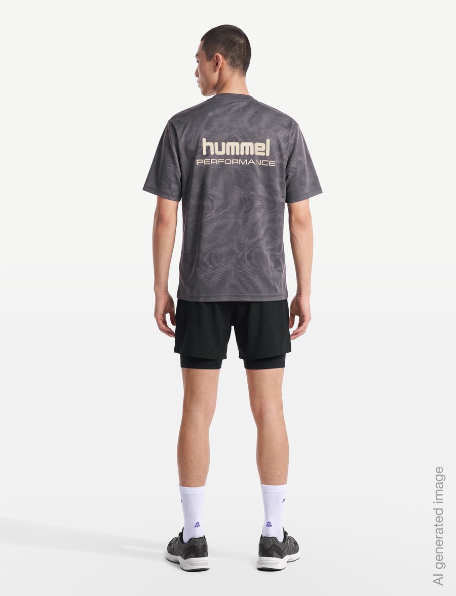 Hummel - hmlHIIT AOP LOOSE T-SHIRT S/S - t-shirts - shark - 4