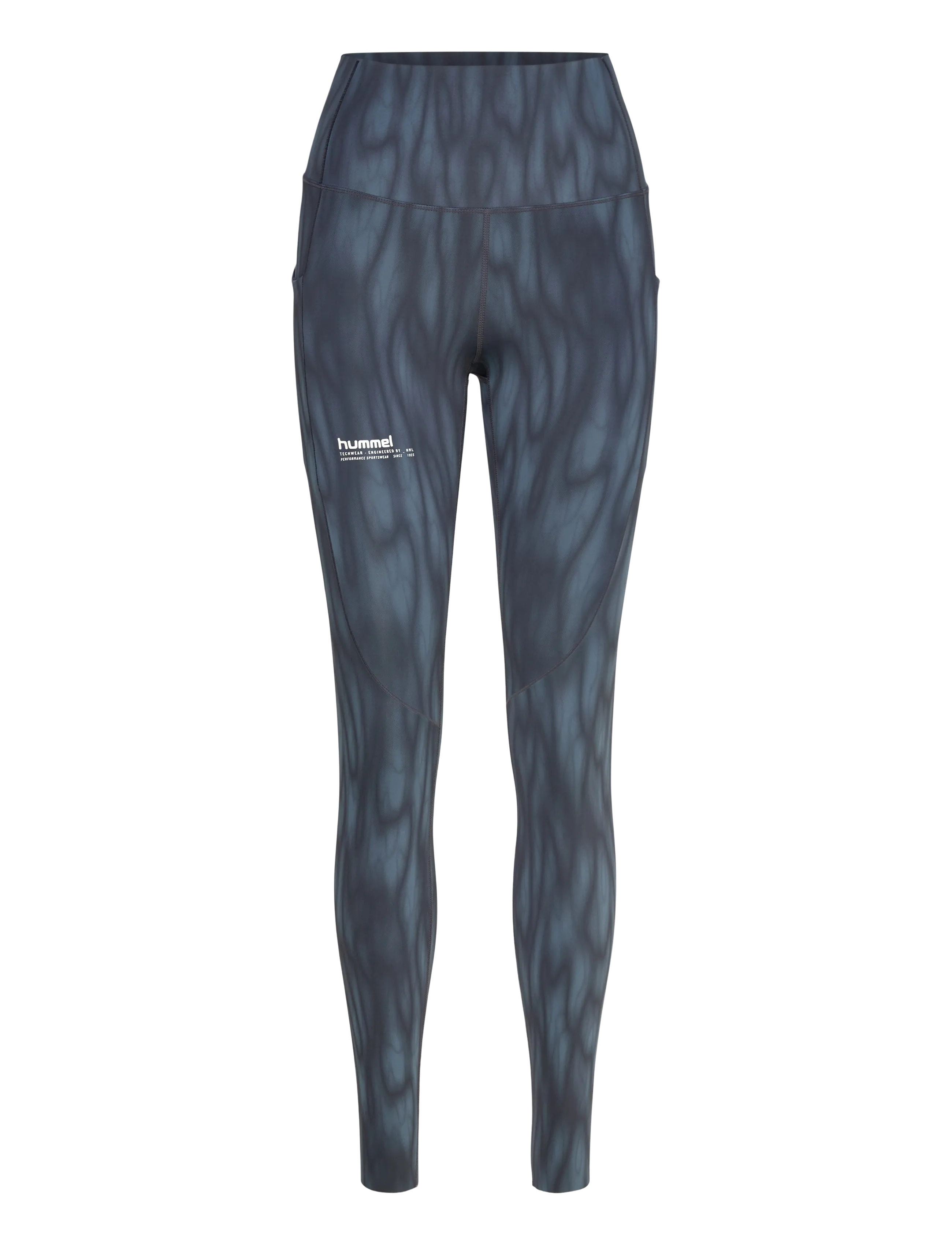 Hummel Hmlhiit Aop Intensity Hw Tights, Kvinder, Højtaljede All-Over Print Trænings Tights, Blå, Str: XS