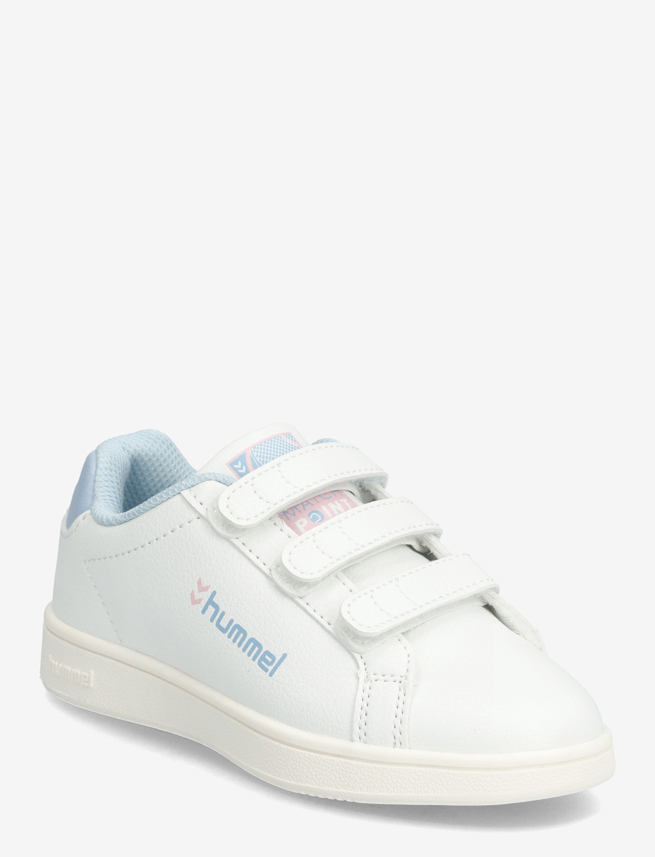 Hummel - MATCH POINT JR - niedriger schnitt - white/blue/pink - 0