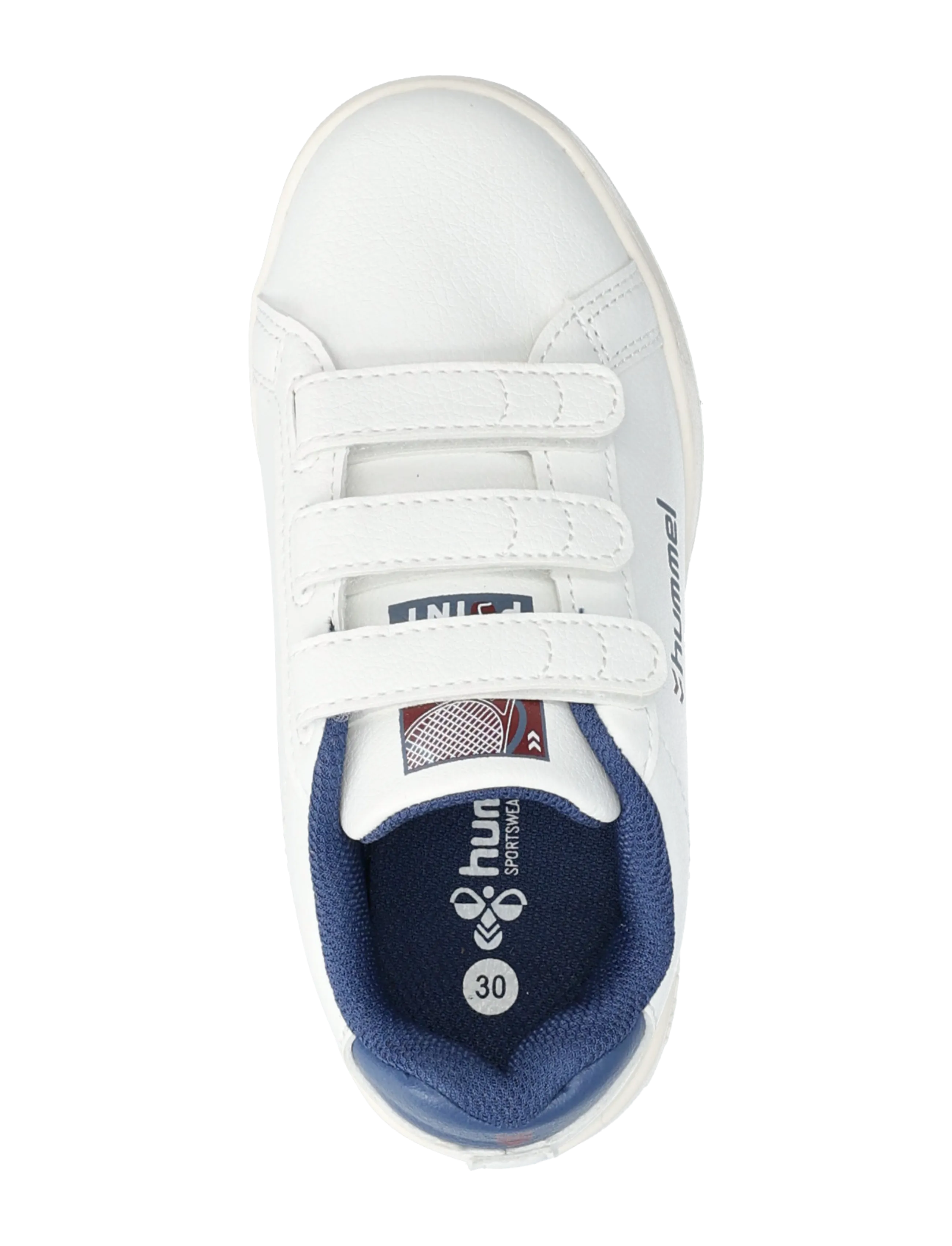 Hummel - MATCH POINT JR - laisvalaikio batai žemu aulu - white/navy/red - 3