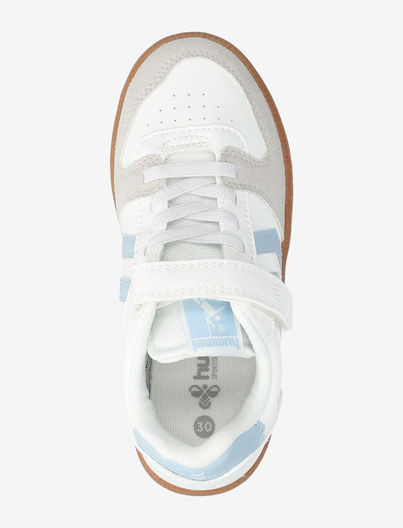 Hummel - HANDBALL PERFEKT SP JR - laisvalaikio batai žemu aulu - white/metallic blue - 3