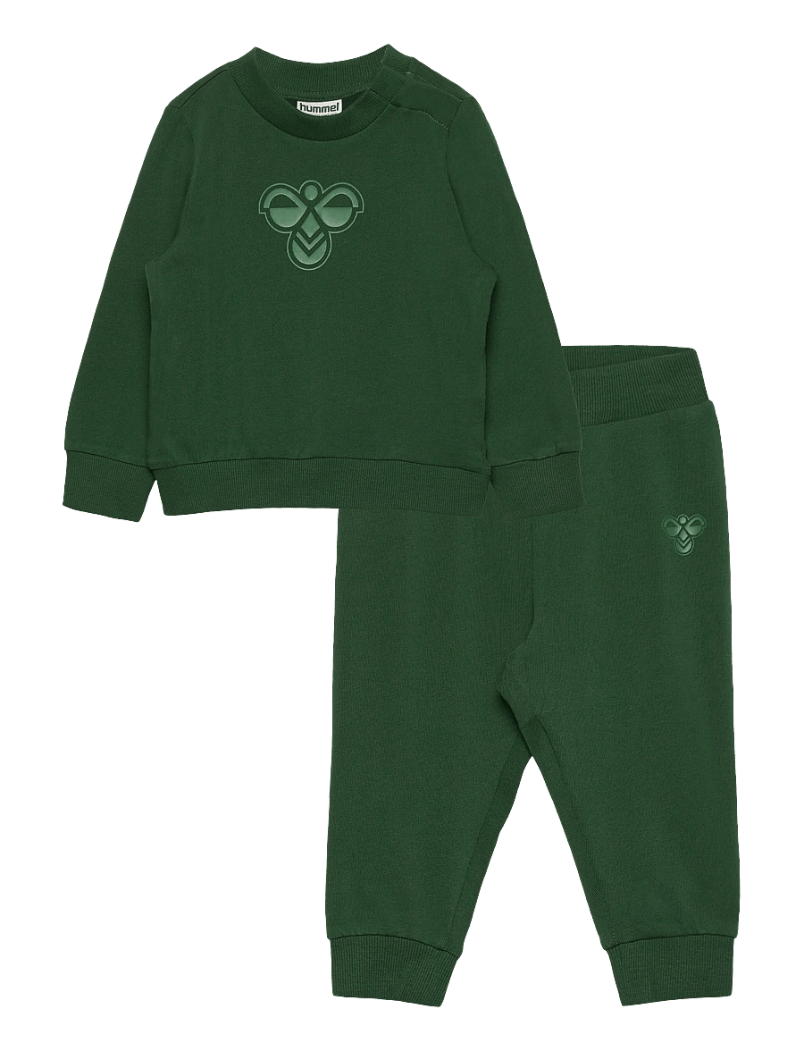Hummel - hmlMINI JERSEY CREWSUIT BEE - sportiniai kostiumai - dark green - 0
