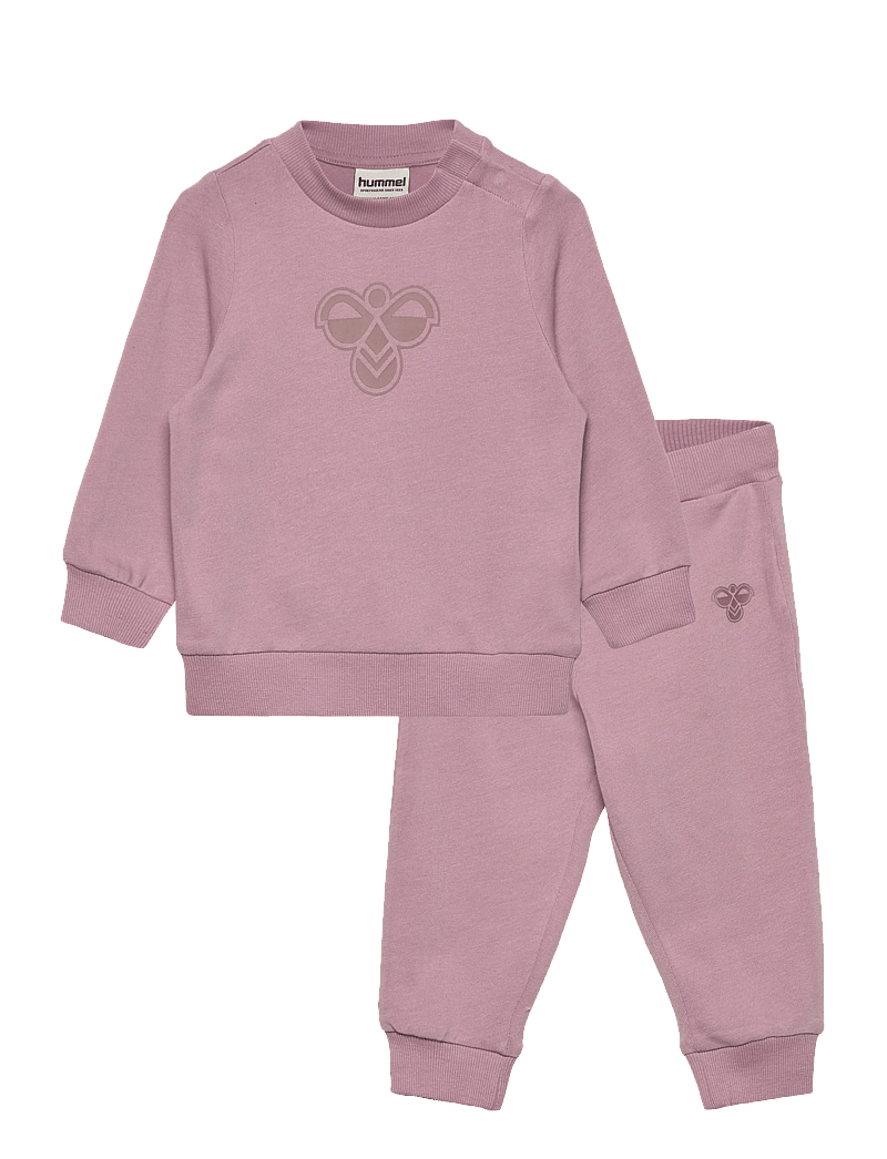 Hummel - hmlMINI JERSEY CREWSUIT BEE - joggingset & tvådelade set - mauve shadow - 0