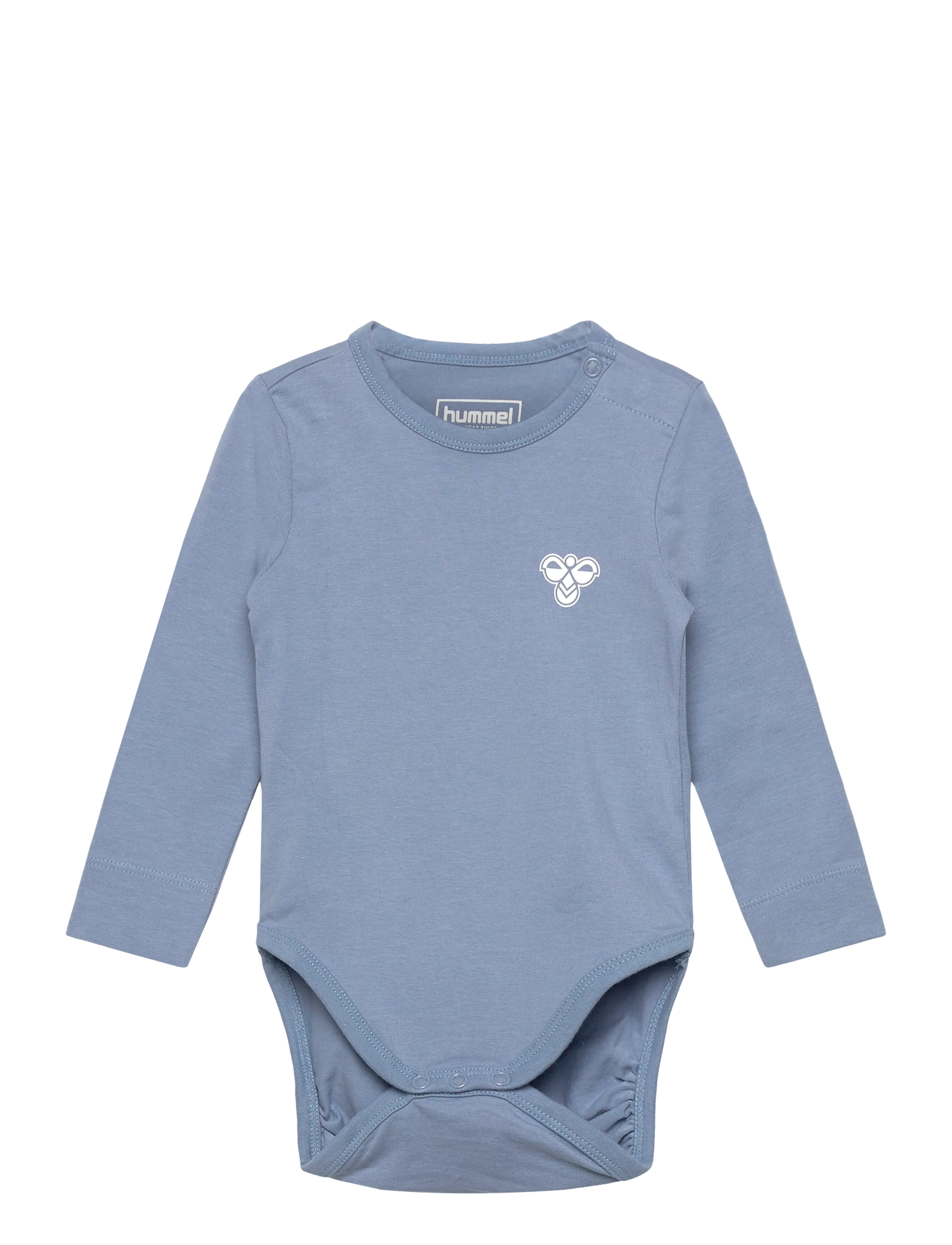 Hummel Hmlmini Solid Body L/S Bee, 80, Bodys, Blau - Long-sleeved, Kinder
