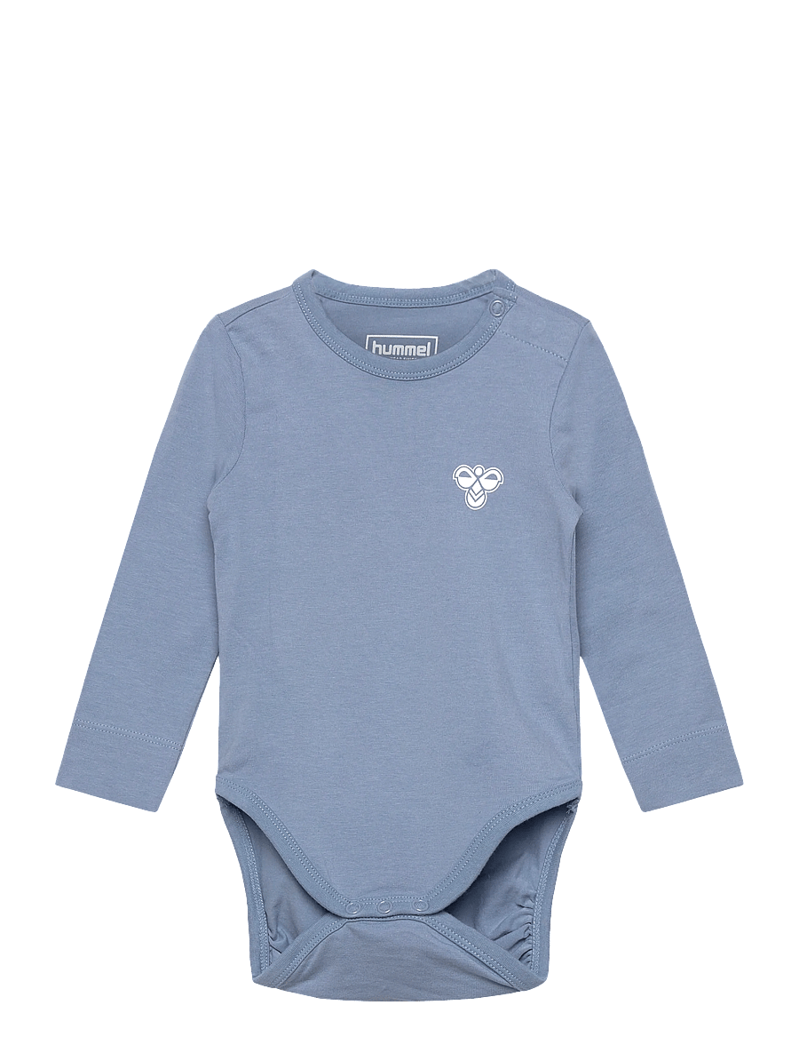 Hummel - hmlMINI SOLID BODY L/S BEE - pikkade varrukatega bodid - faded denim - 0