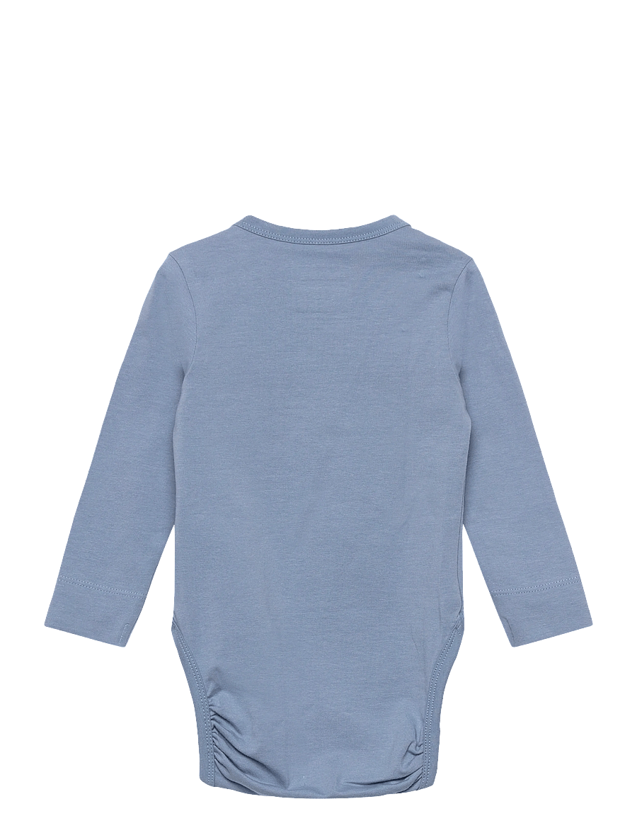 Hummel - hmlMINI SOLID BODY L/S BEE - pikkade varrukatega bodid - faded denim - 1