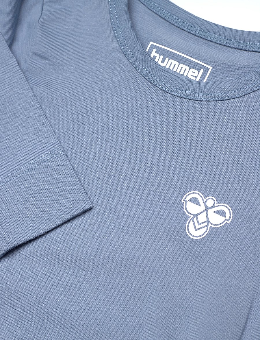 Hummel - hmlMINI SOLID BODY L/S BEE - pikkade varrukatega bodid - faded denim - 2