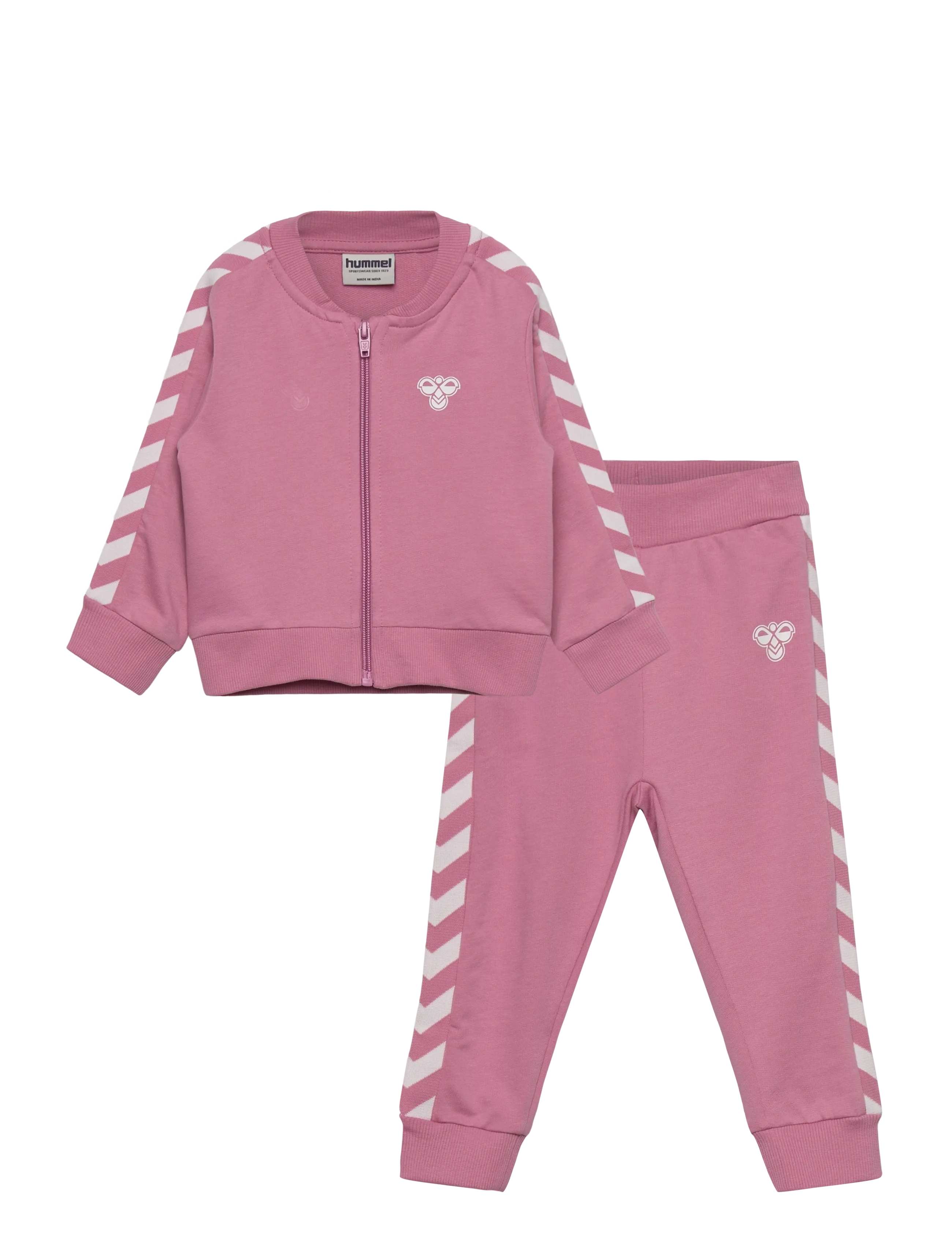 Hummel Hmlmini Reg Chevron Set, 86, Pink, Sæt > Træningsdragter, Børn