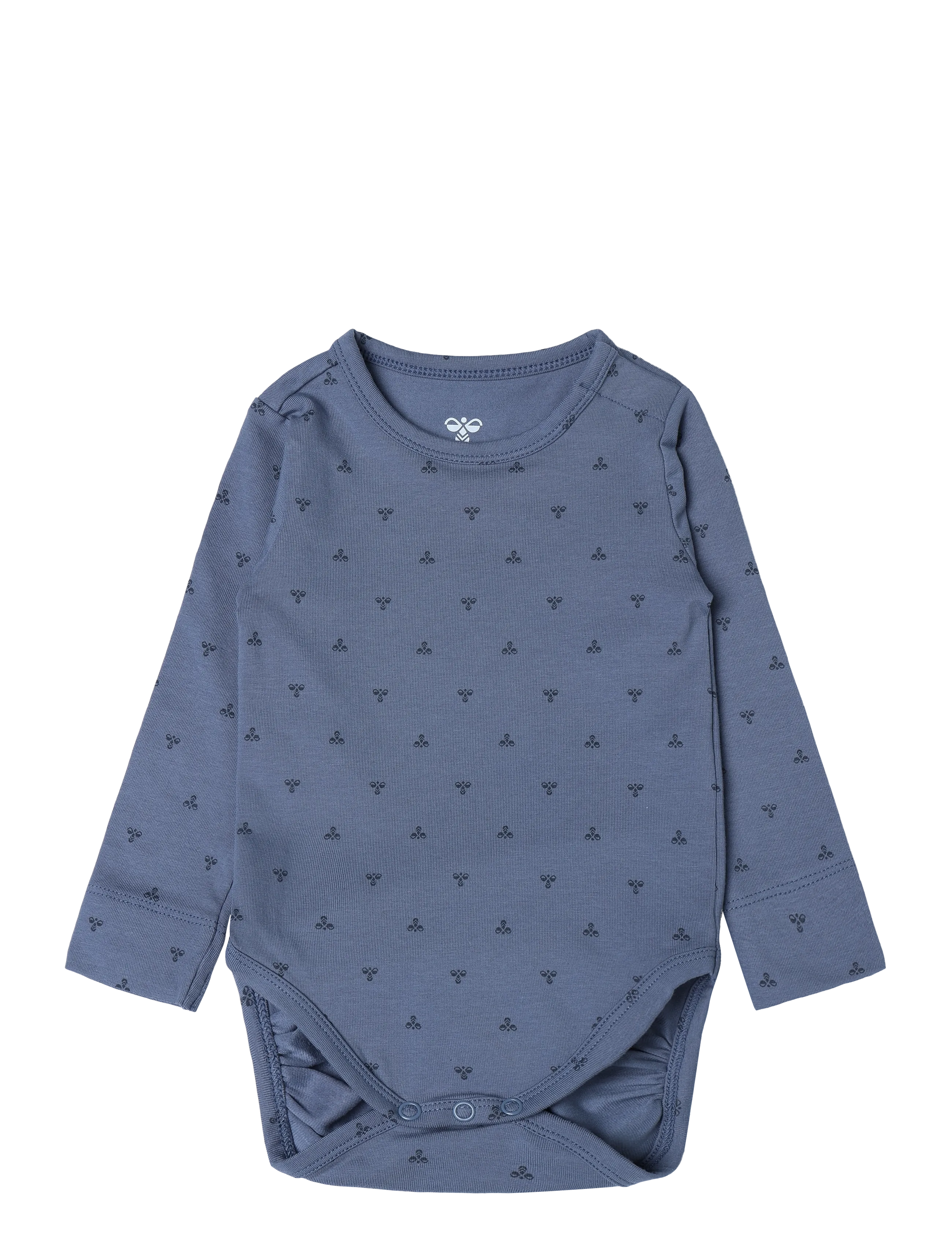 Hummel Hmlmini Bee Aop Body L/S, 80, Bodys, Blau - Long-sleeved, Kinder