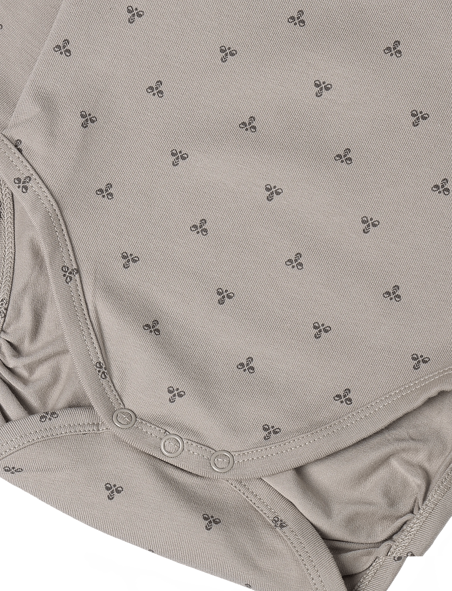 Hummel - hmlMINI BEE AOP BODY L/S - långärmade bodies - vintage khaki - 2