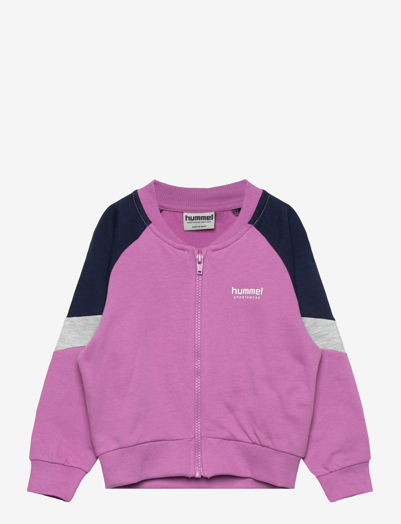 Hummel - hmlMINI LOOSE BLOCK ZIP JACKET - efterårstøj - violet - 0