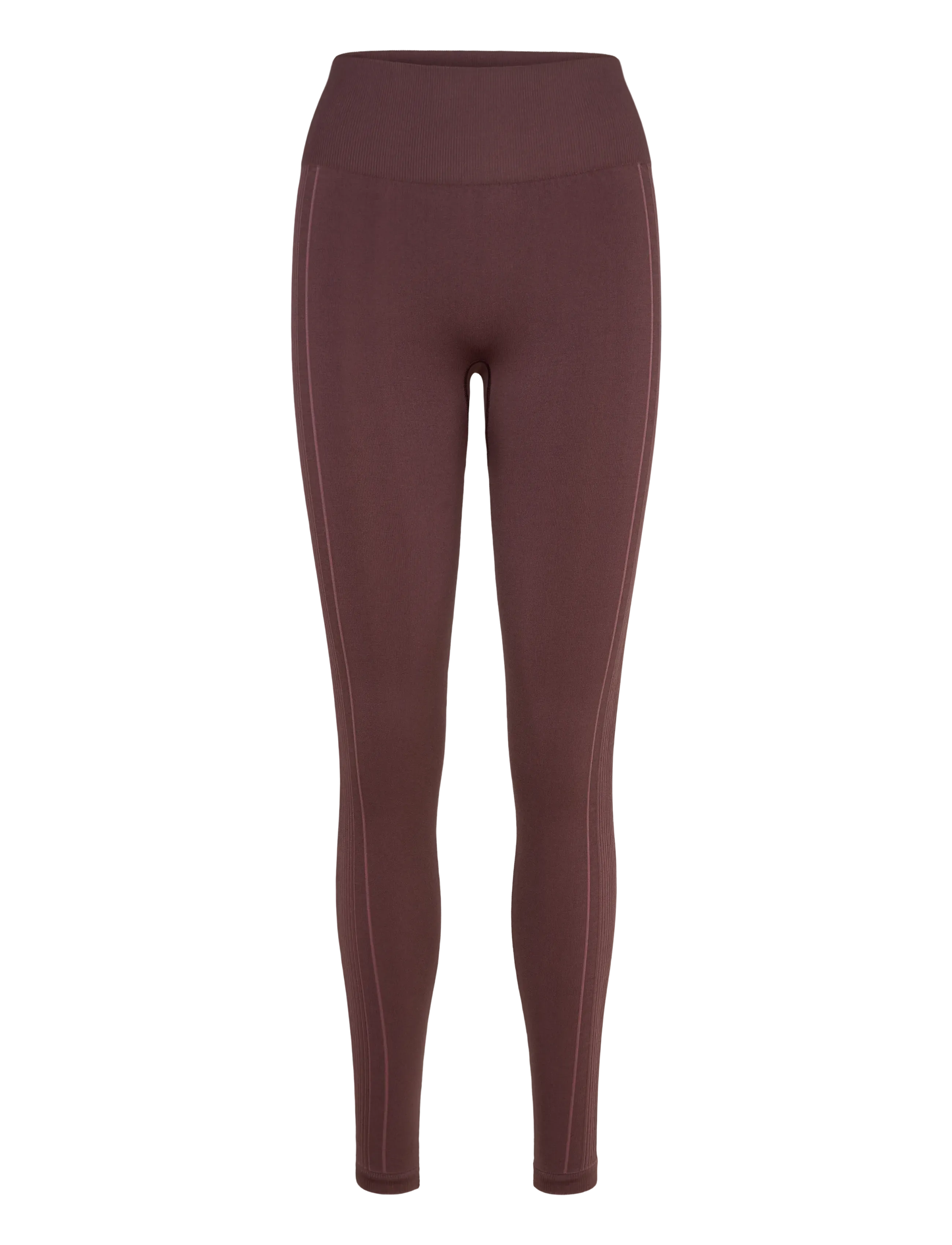 Hummel hmlYOGA SEAMLESS HW TIGHTS - Tøj - FUDGE / burgundy