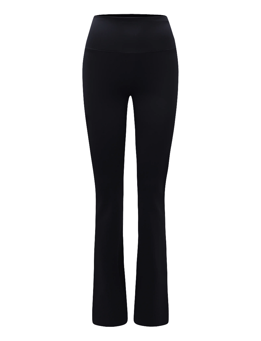 Hummel - hmlYOGA HIGH WAIST FLARE W TIGHTS - fuld længde - black - 0