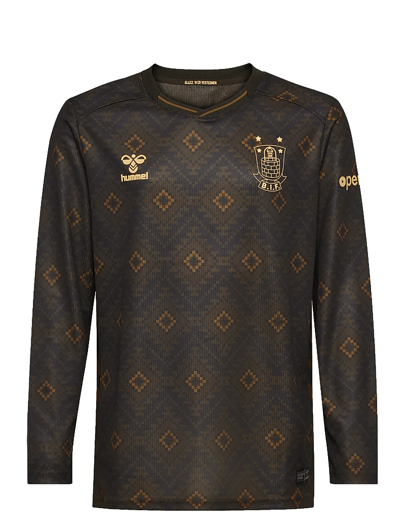 Hummel - BIF 25/26 THIRD JERSEY L/S KIDS - sporttoppar - brown - 0