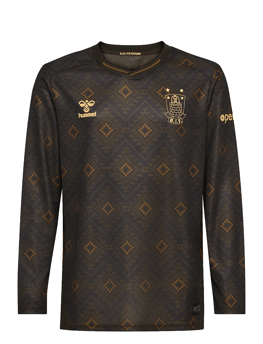 Hummel - BIF 25/26 THIRD JERSEY L/S KIDS - spordisärgid - brown - 0