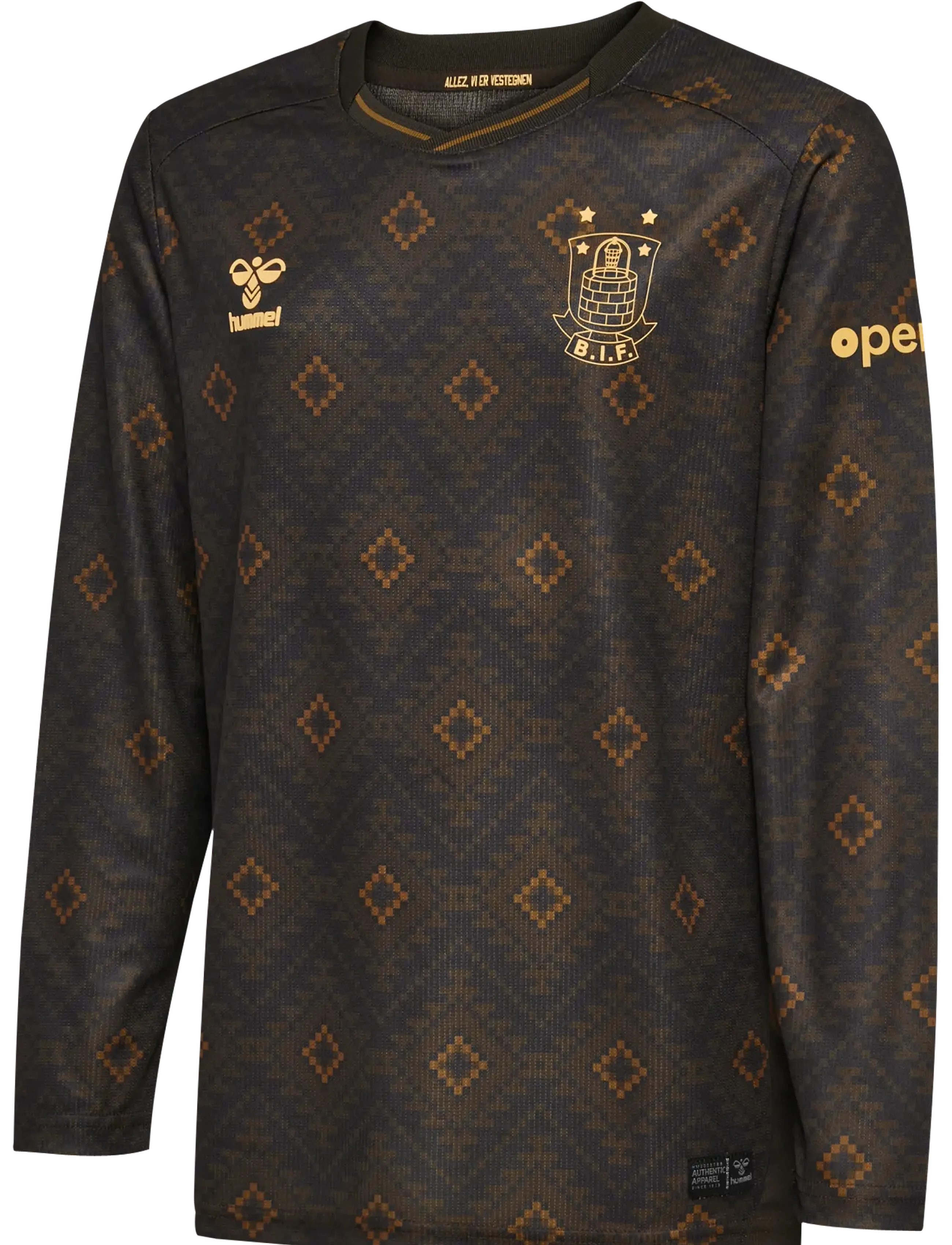 Hummel - BIF 25/26 THIRD JERSEY L/S KIDS - sports tops - brown - 5