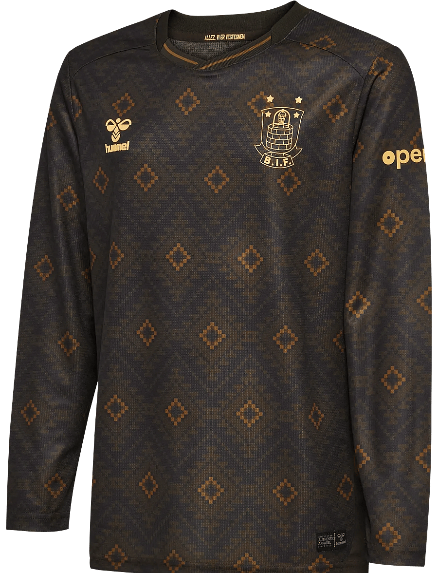 Hummel - BIF 25/26 THIRD JERSEY L/S KIDS - spordisärgid - brown - 5