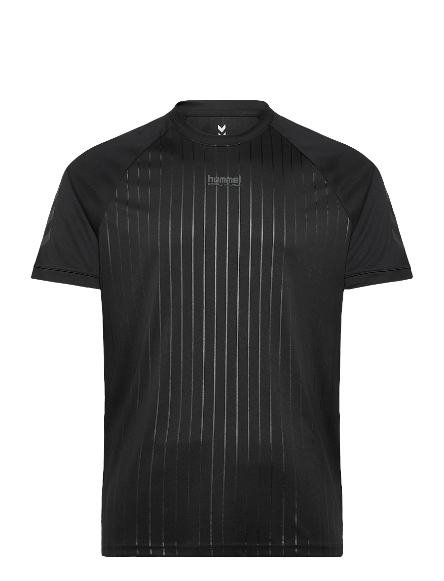 Hummel - hmlPULSE STRIPE T-SHIRT S/S - oberteile & t-shirts - black - 0