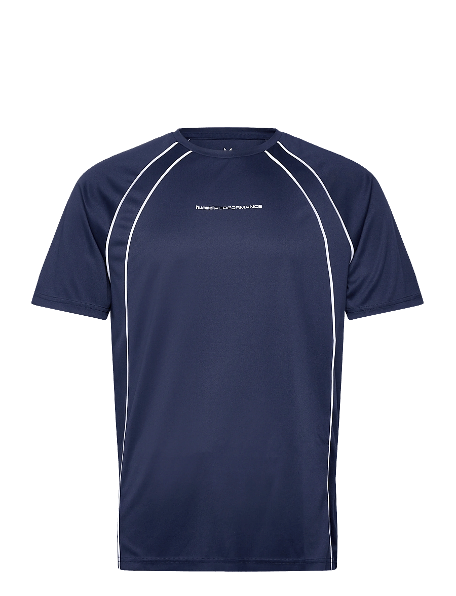 Hummel - hmlPULSE TRAINING PRINT T-SHIRT SS - t-shirts - dress blues - 0