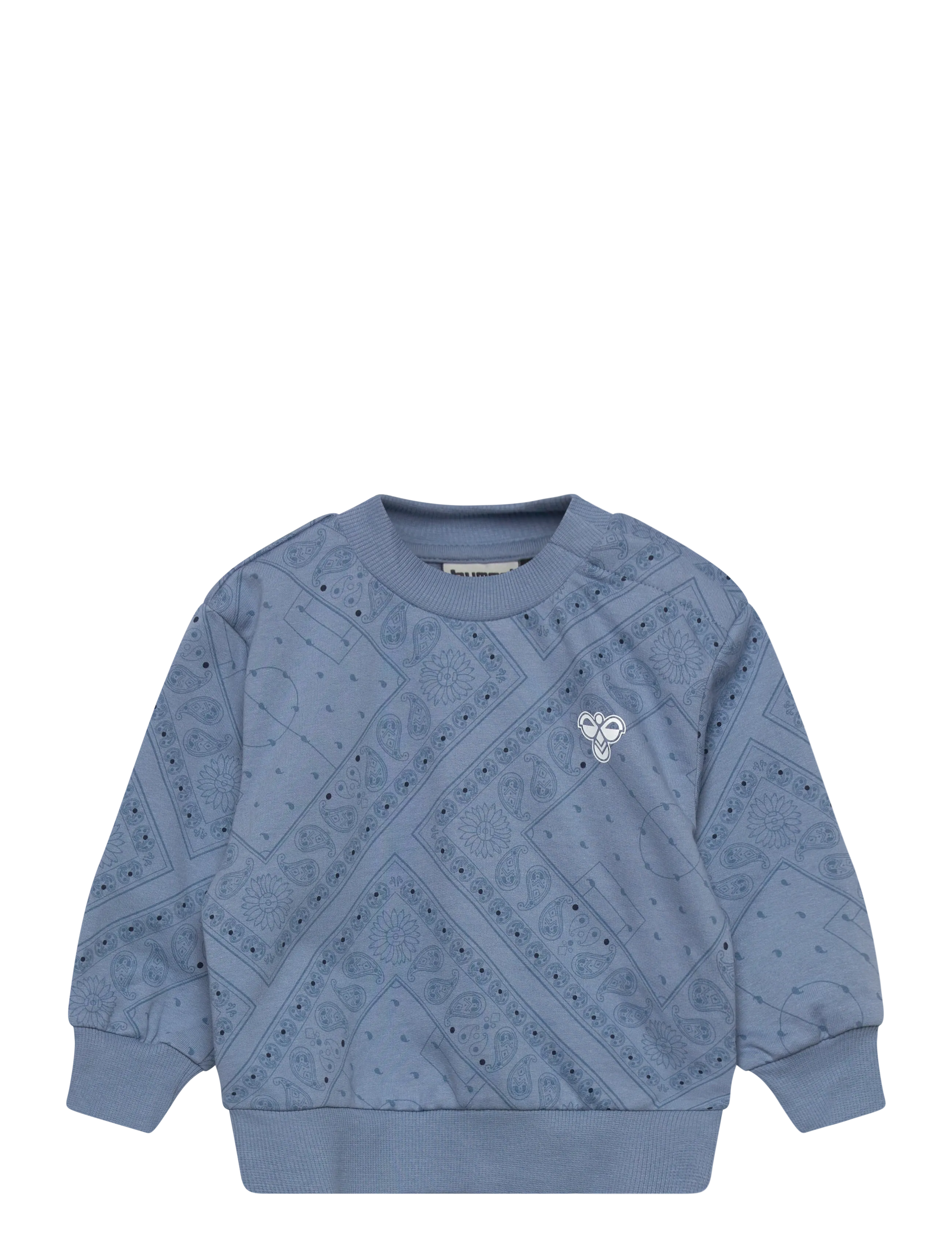 Hummel Hmlmini Loose Paisley Aop Sweatshir, 92, Blue, Sweatshirts & Hættetrøjer > Sweatshirts, Børn