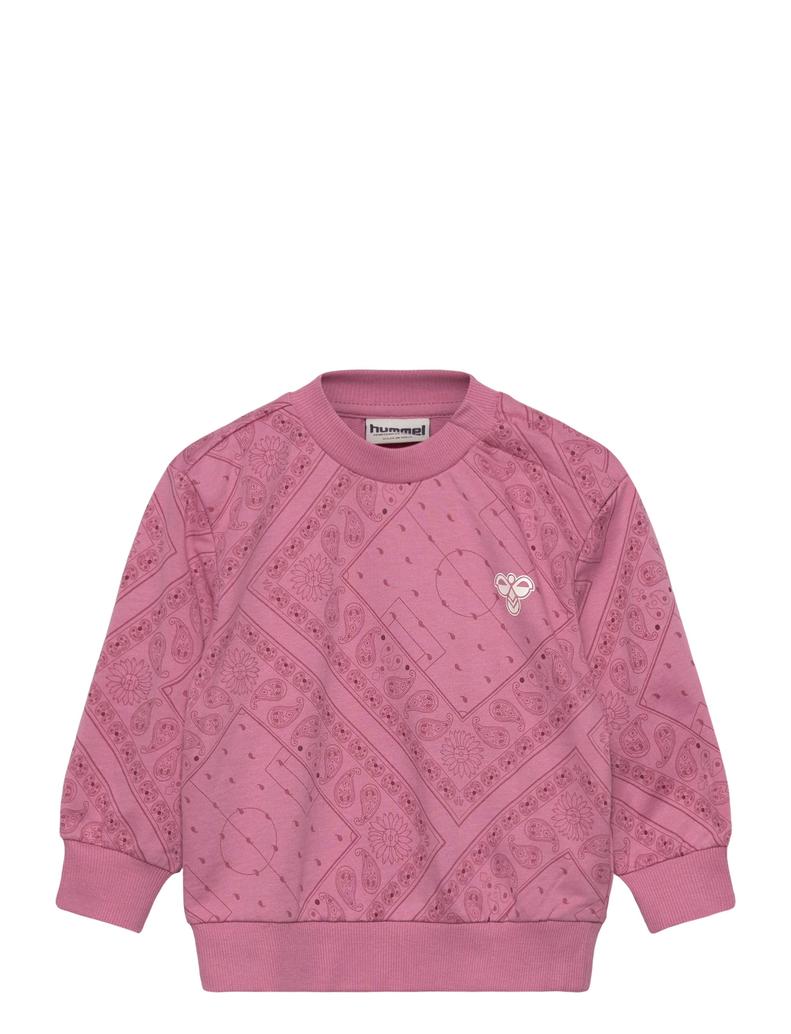 Hummel Hmlmini Loose Paisley Aop Sweatshir, 98, Pink, Sweatshirts & Hættetrøjer > Sweatshirts, Børn