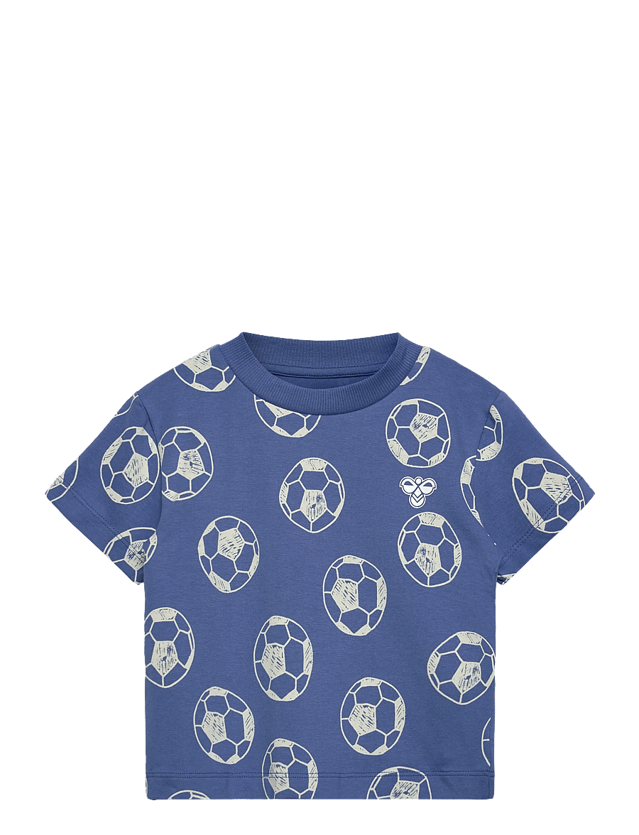 Hummel - hmlMINI LOOSE AOP T-SHIRT S/S - sportoberteile - dutch blue - 0