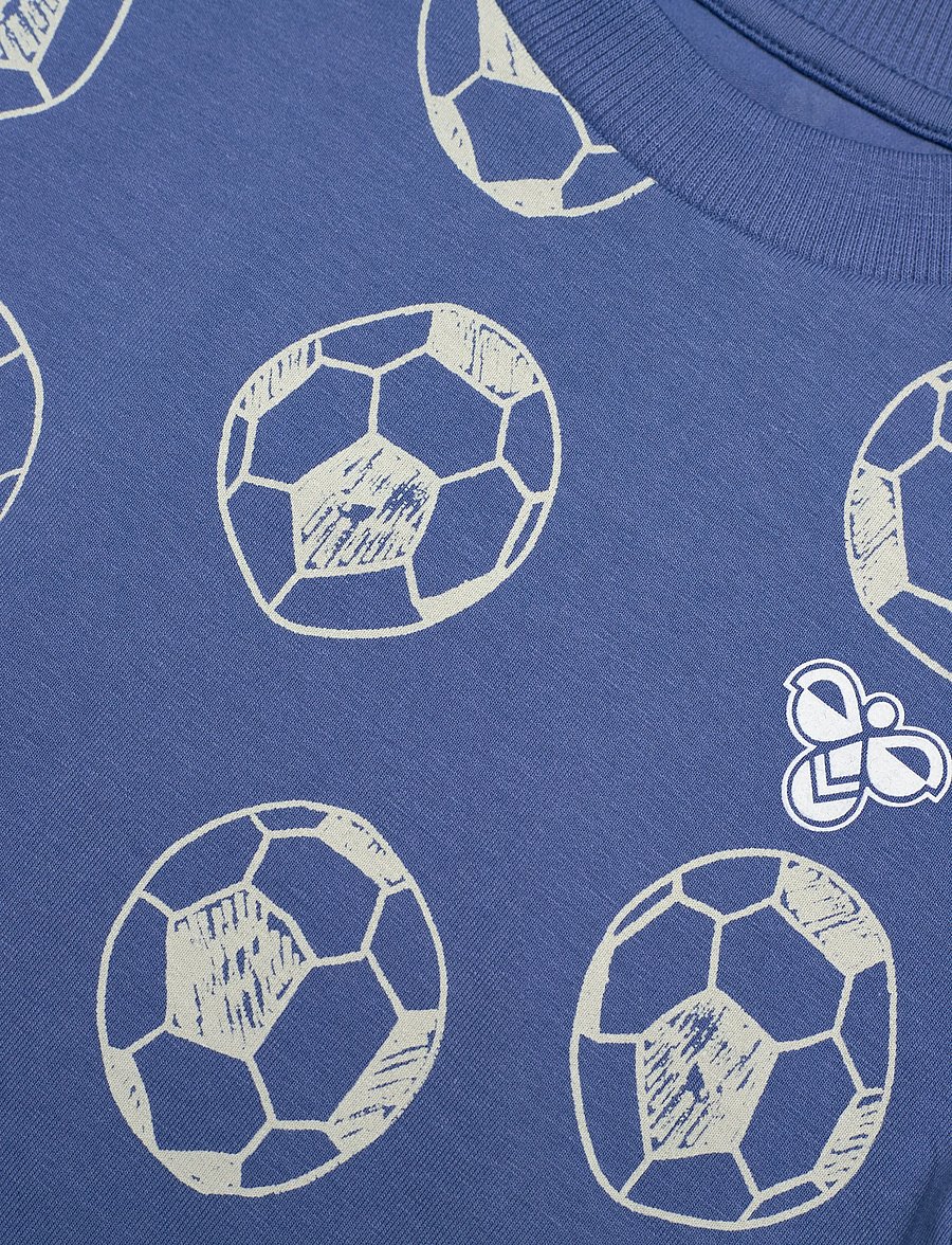 Hummel - hmlMINI LOOSE AOP T-SHIRT S/S - sportoberteile - dutch blue - 2