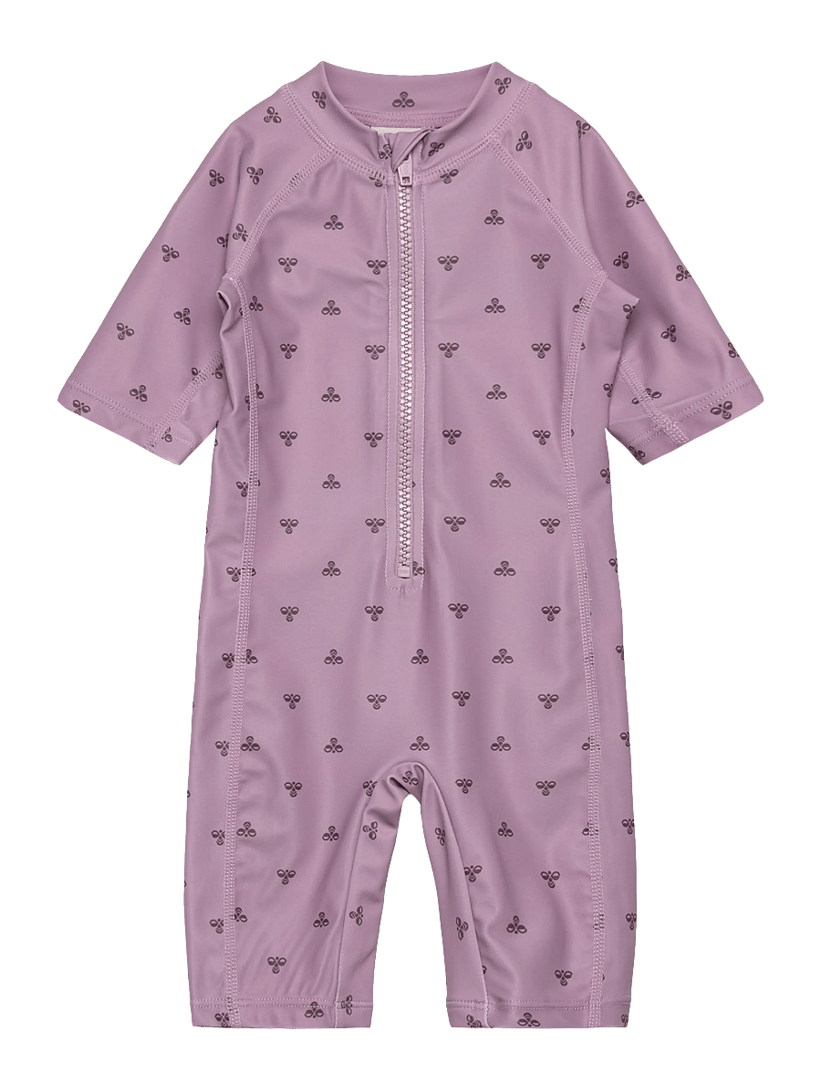 Hummel - hmlMINI BEE AOP SWIMSUIT 3/4 SL - swimsuits - mauve shadow - 0