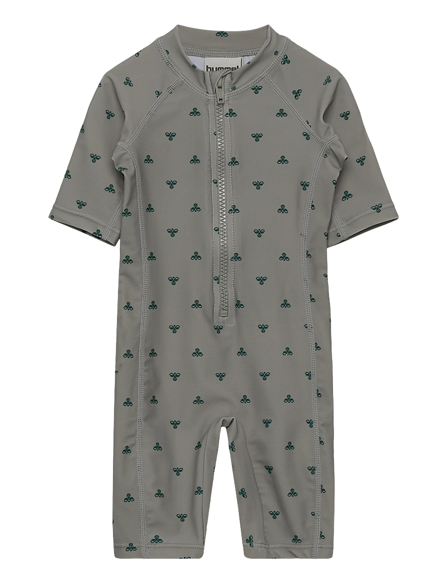 Hummel - hmlMINI BEE AOP SWIMSUIT 3/4 SL - badeanzüge - shadow - 0