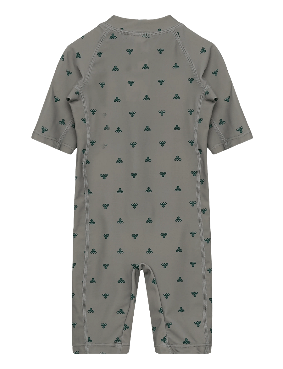Hummel - hmlMINI BEE AOP SWIMSUIT 3/4 SL - badeanzüge - shadow - 1