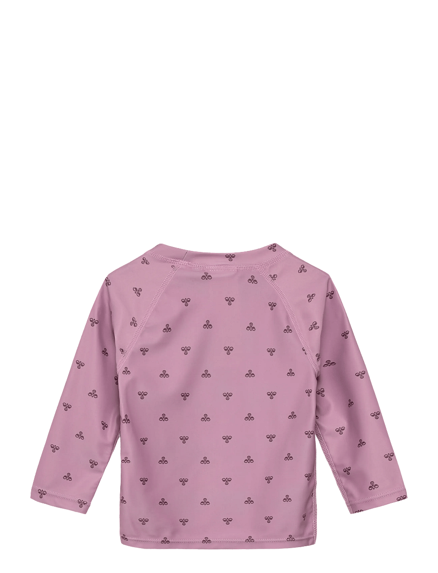 Hummel - hmlMINI BEE AOP SWIM T-SHIRT L/S - badetøyoverdeler - mauve shadow - 1