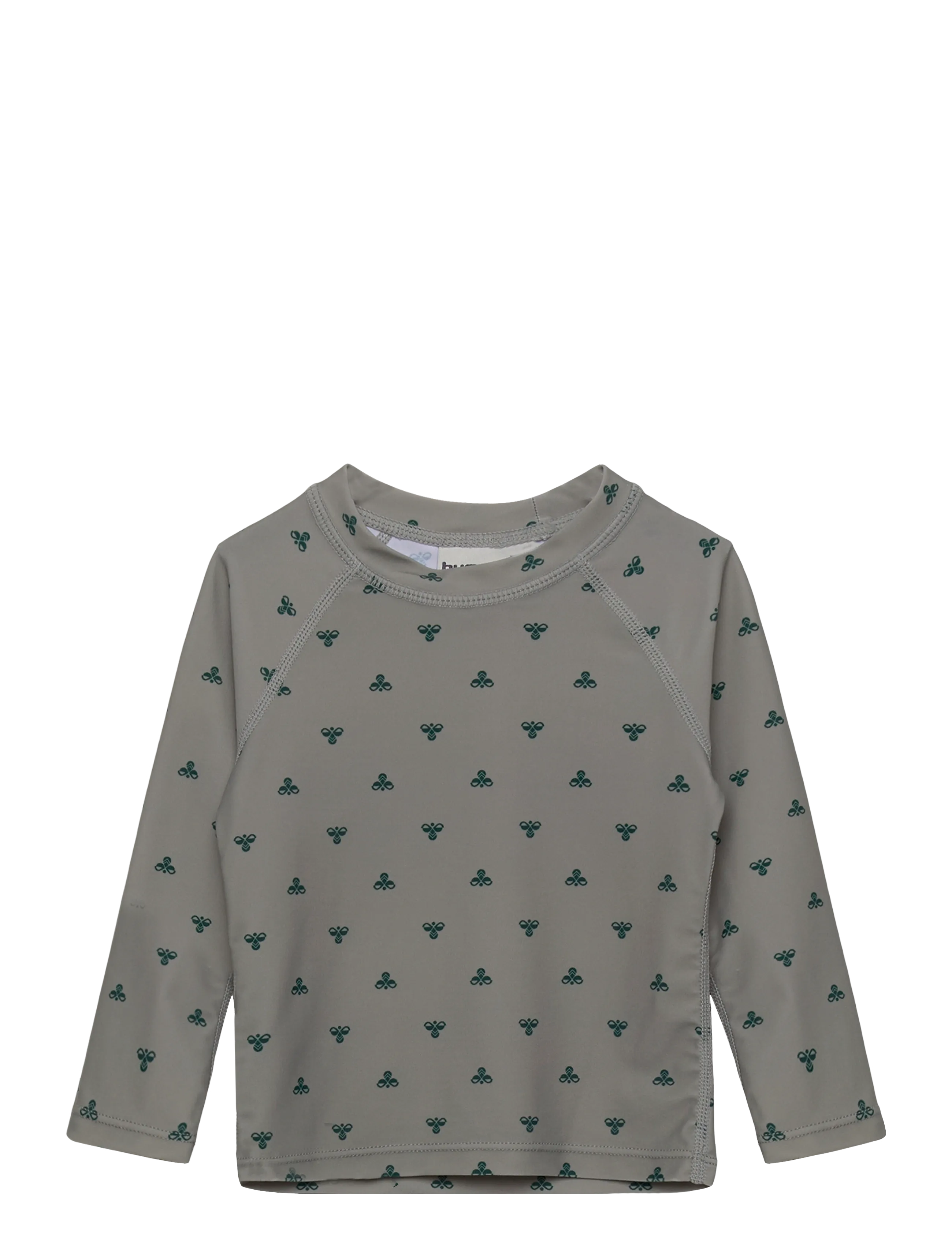Hummel Hmlmini Bee Aop Swim T-Shirt L/S, 86, Grey, Sport > Swim Overdele, Børn