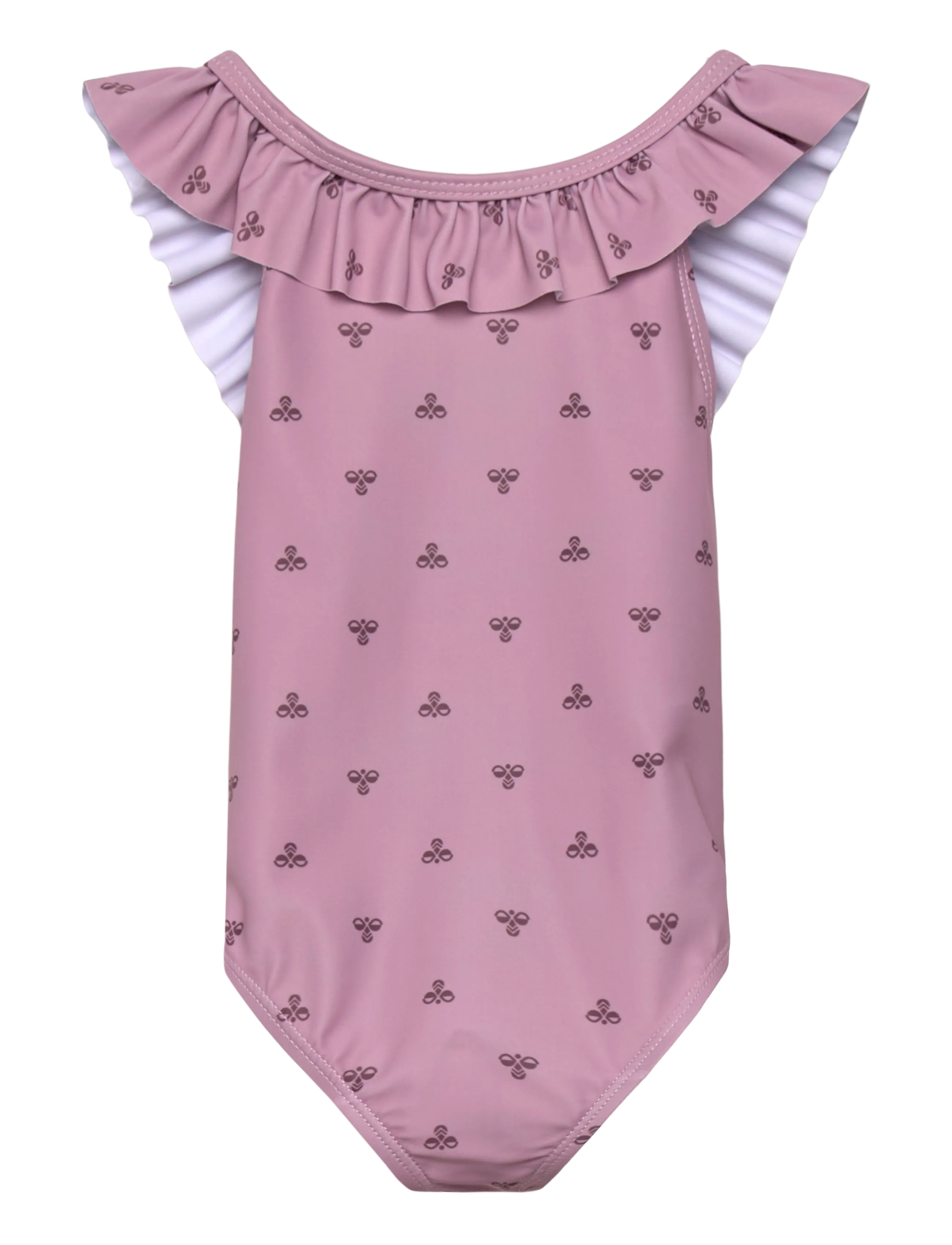 Hummel Hmljr Bee Aop Frill Swimsuit, 80, Pink, Sport > Badedragter, Børn