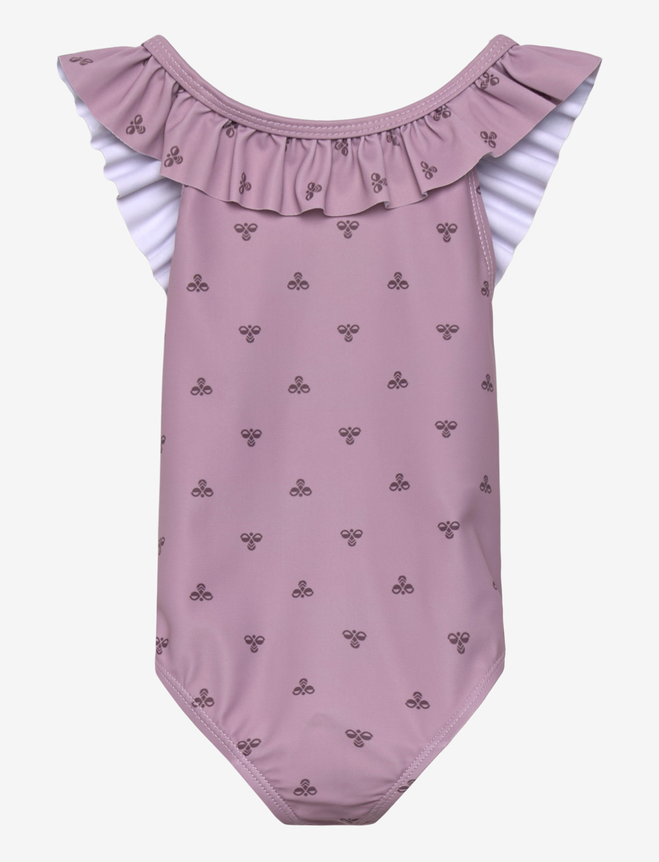 Hummel - hmlJR BEE AOP FRILL SWIMSUIT - badeanzüge - mauve shadow - 0