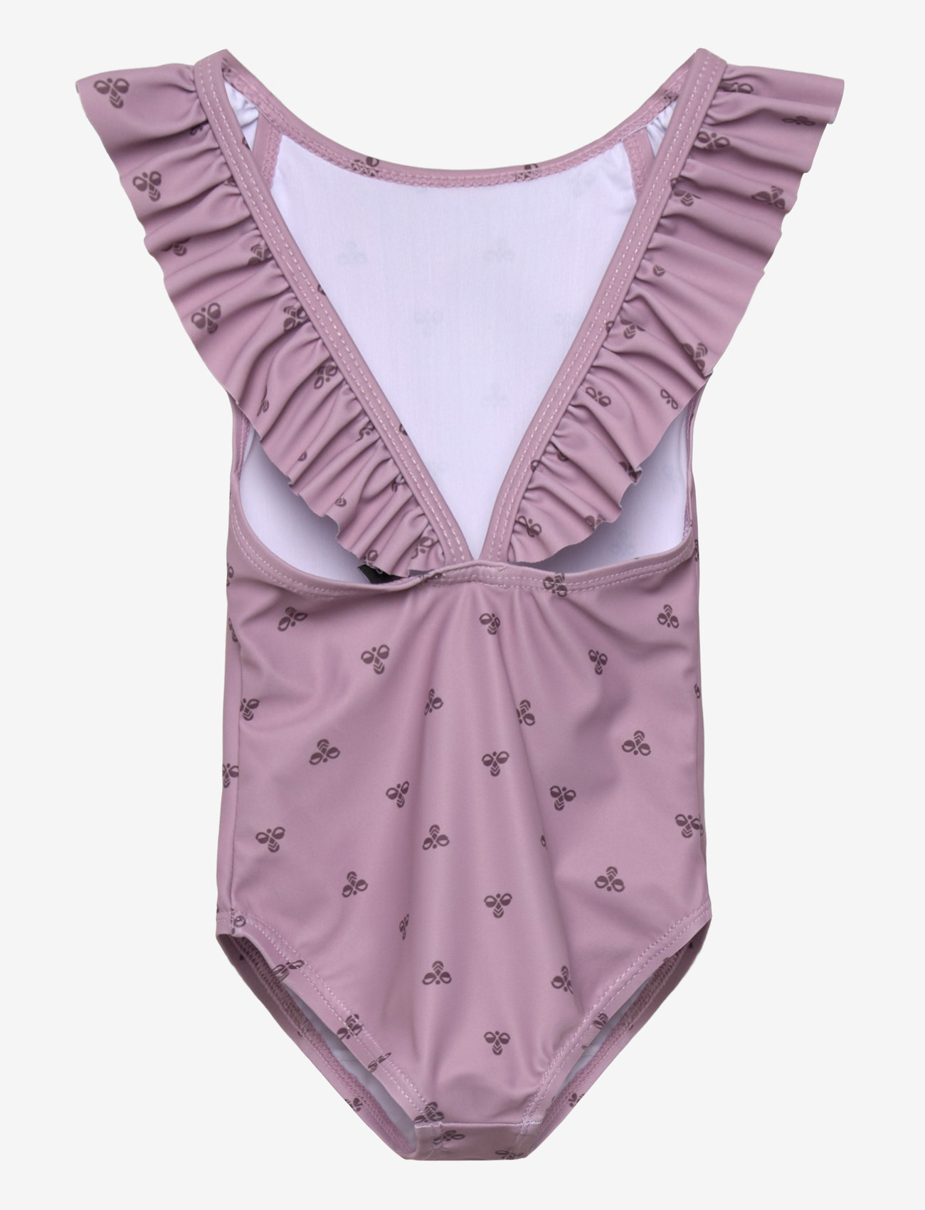 Hummel - hmlJR BEE AOP FRILL SWIMSUIT - badeanzüge - mauve shadow - 1