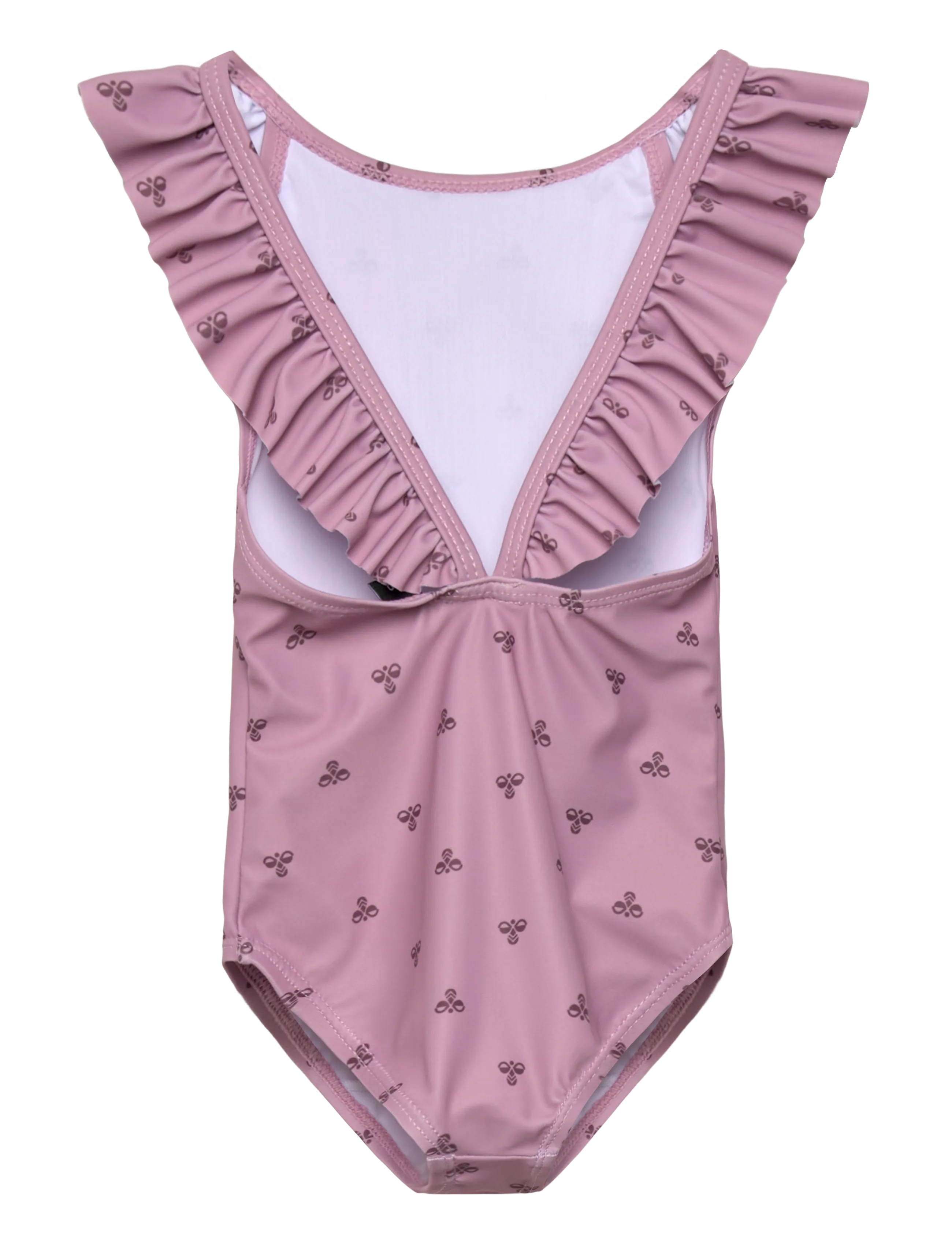 Hummel - hmlJR BEE AOP FRILL SWIMSUIT - baddräkter - mauve shadow - 1