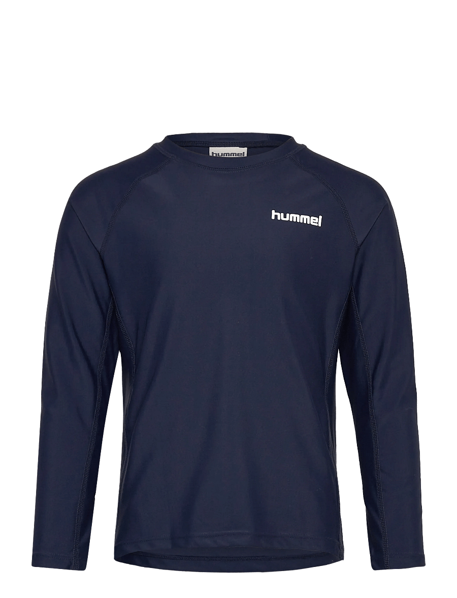 Hummel - hmlJR SWIM T-SHIRT L/S - bade-oberteile - dress blues - 0