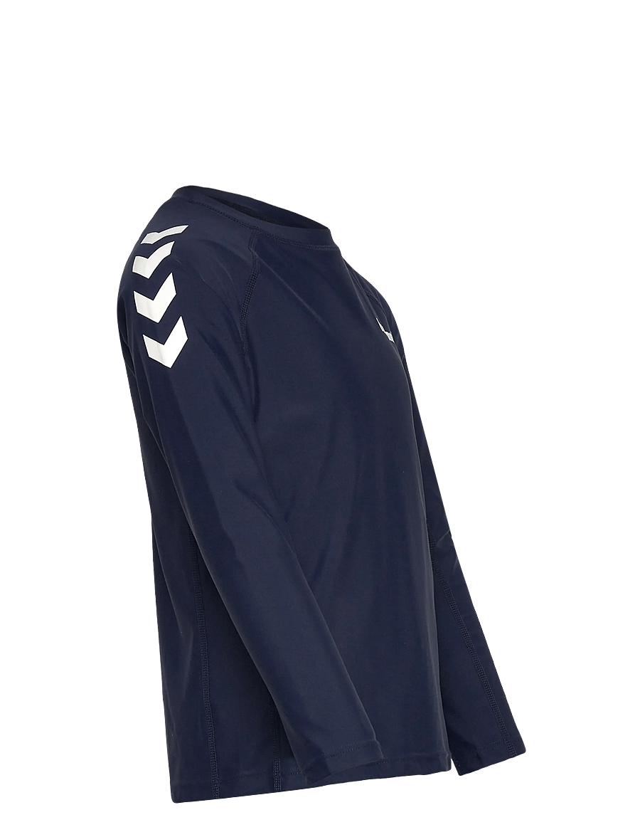 Hummel - hmlJR SWIM T-SHIRT L/S - bade-oberteile - dress blues - 3