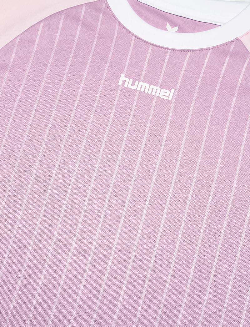 Hummel - hmlJR STRIPE T-SHIRT S/S - spordisärgid - lavender mist - 2