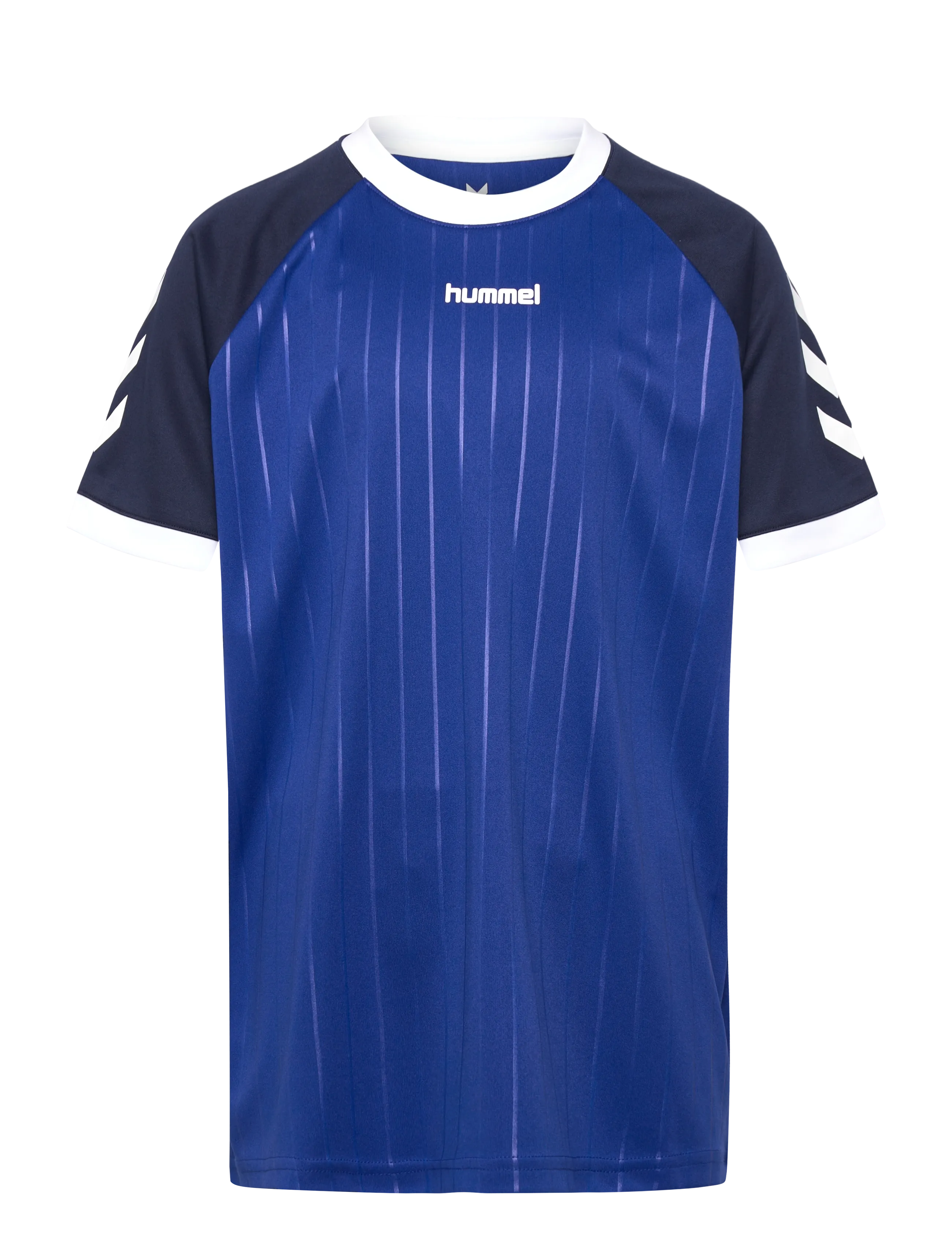 Hummel hmlJR STRIPE T-SHIRT S/S - Riided - SURF THE WEB / blue
