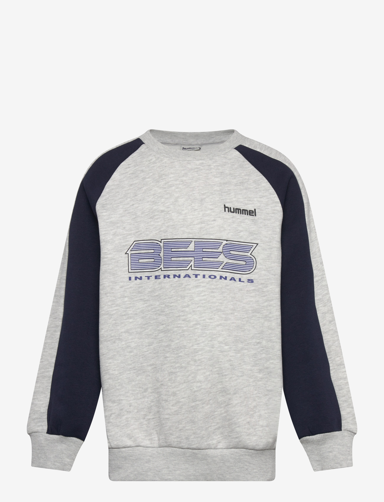 Hummel - hmlJR OVERSIZED ICONIC CREW BEES - sweatshirts - light grey melange - 0