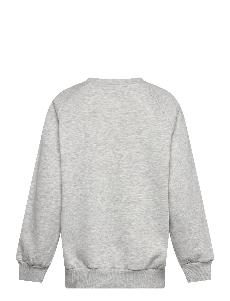 Hummel - hmlJR OVERSIZED ICONIC CREW BEES - sweatshirts - light grey melange - 1