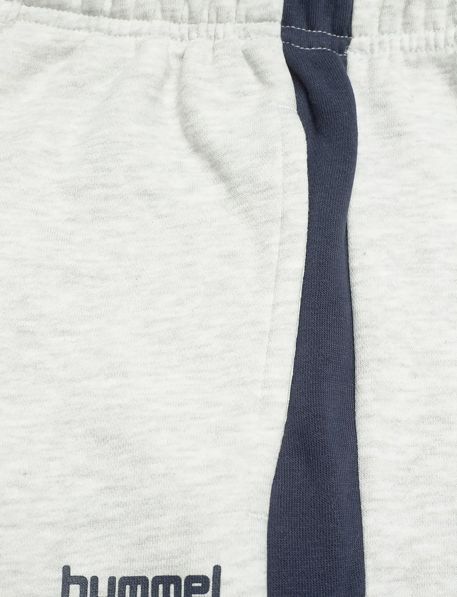 Hummel - hmlJR LOOSE BLOCKED SWEATPANT - sweatpants - light grey melange - 4
