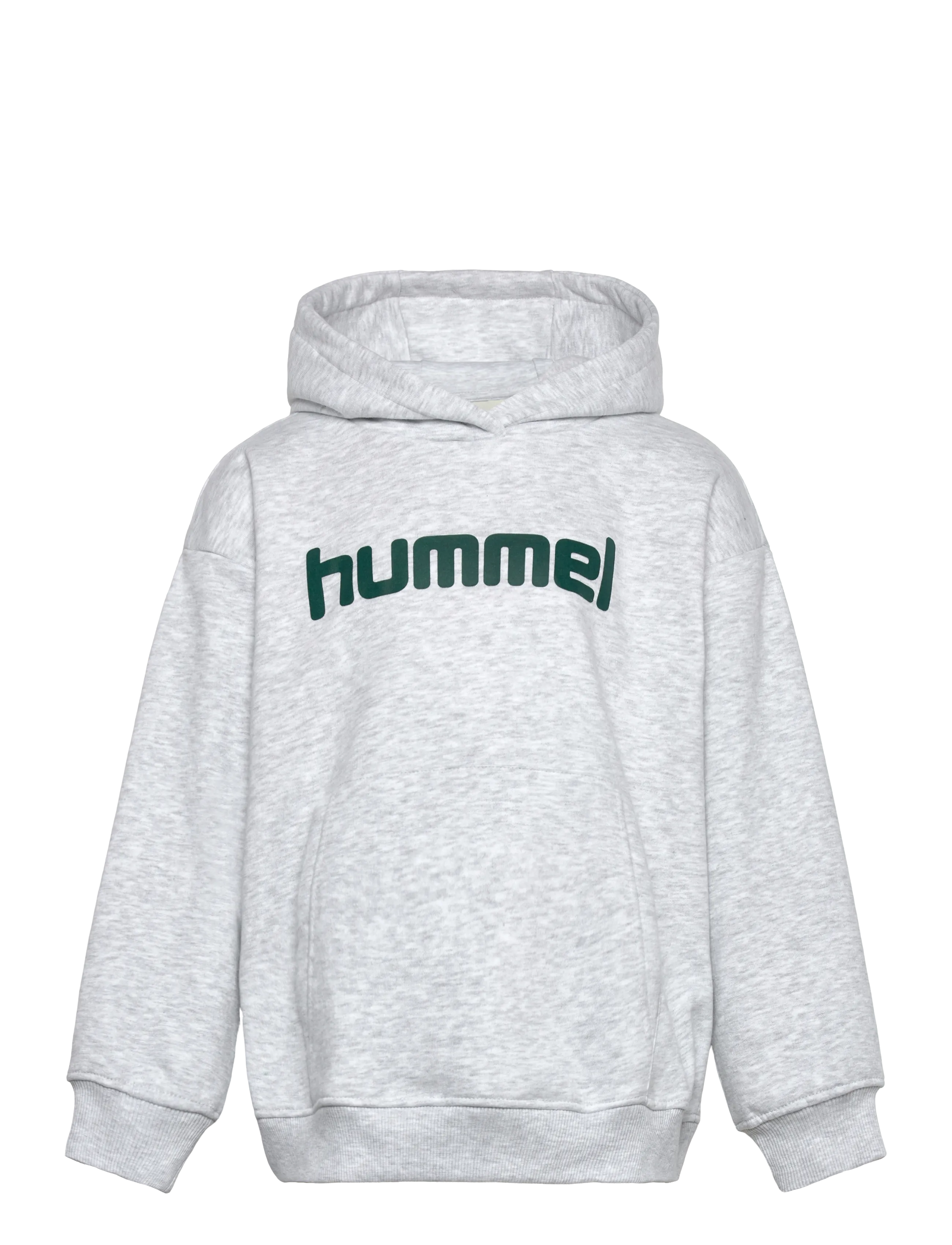 Hummel hmlJR BOXY HOODIE LOGO - Lapsed 98–134 - LIGHT GREY MELANGE / grey