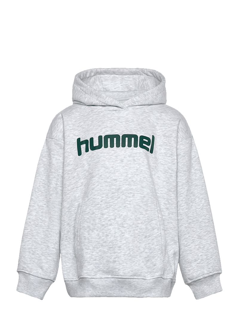 Hummel - hmlJR BOXY HOODIE LOGO - kapuzenpullover - light grey melange - 0
