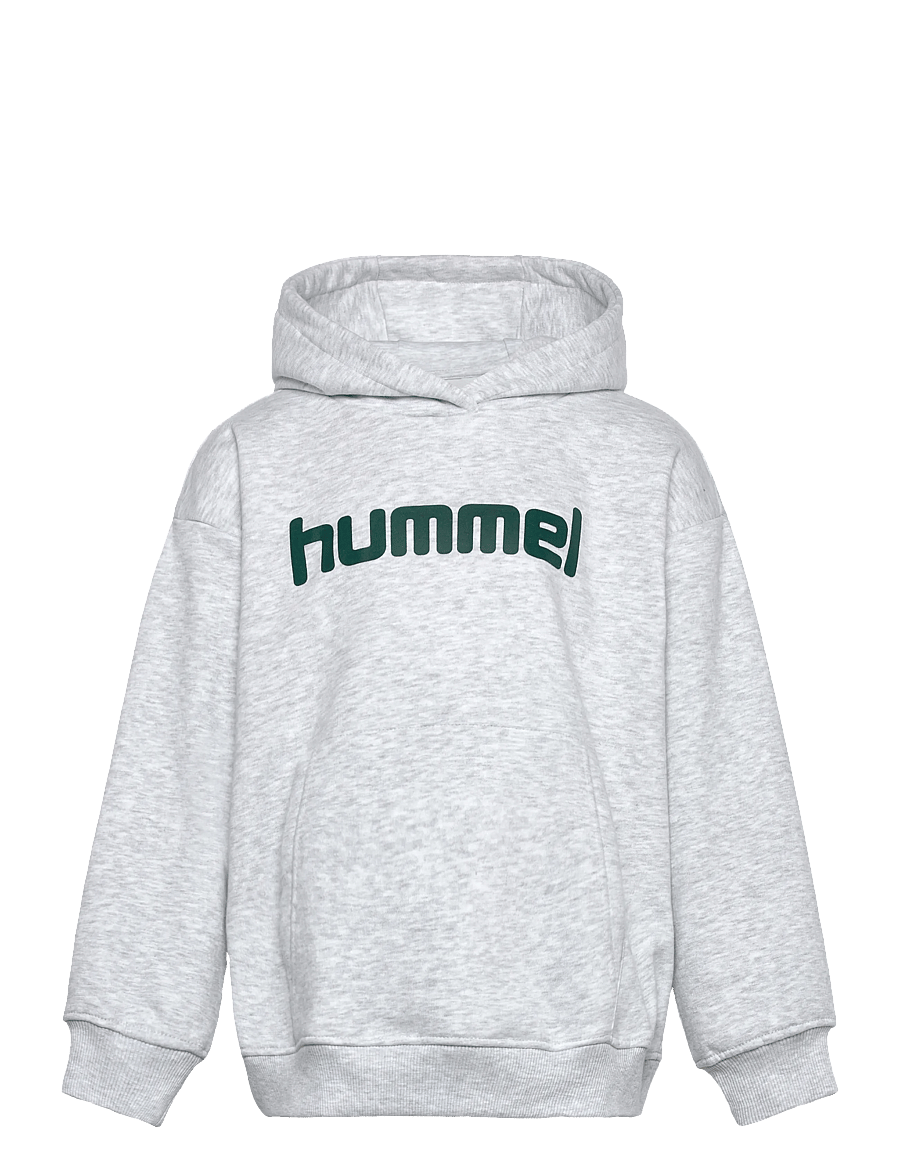 Hummel - hmlJR BOXY HOODIE LOGO - kapuutsiga dressipluusid - light grey melange - 0