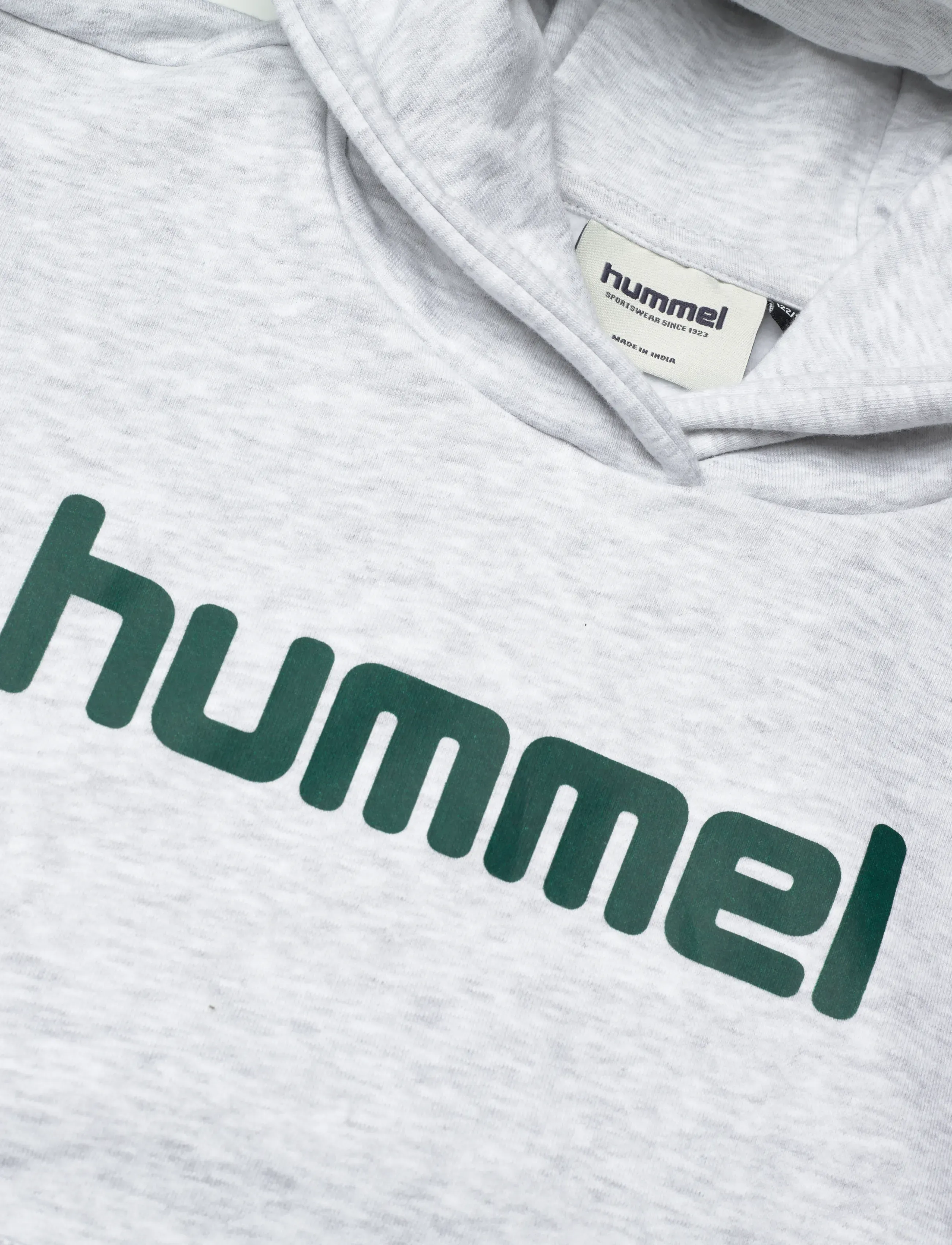 Hummel - hmlJR BOXY HOODIE LOGO - hættetrøjer - light grey melange - 2