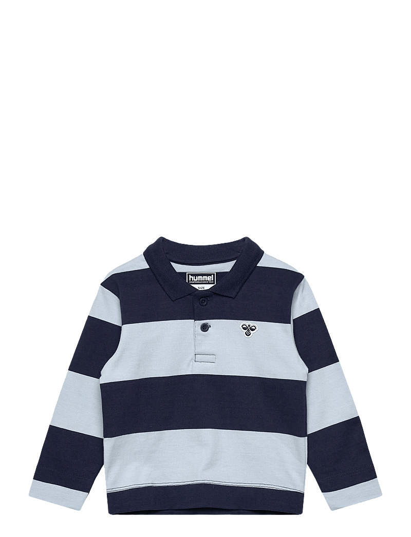 Hummel - hmlMINI LOOSE STRIPE POLO SHIRT - langærmede poloer - dress blues - 0