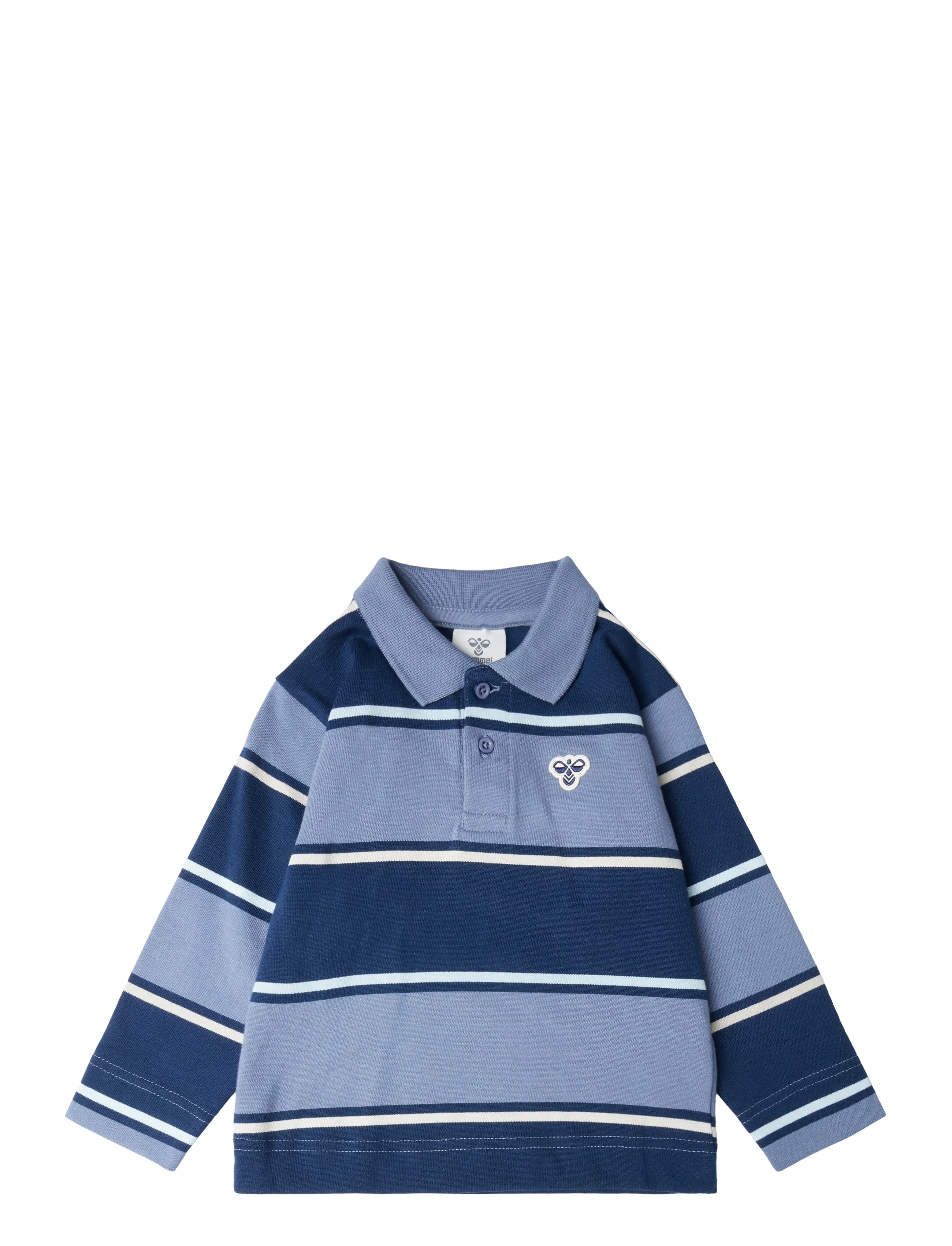 Hummel hmlMINI LOOSE STRIPE POLO SHIRT - Pikéer - FLINT STONE / navy